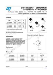 STW12NM60N datasheet.datasheet_page 1