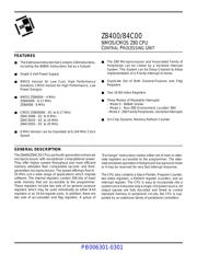 Z84C0020PEC 数据规格书 1