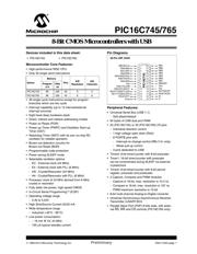 PIC16C745-I/SO Datenblatt PDF