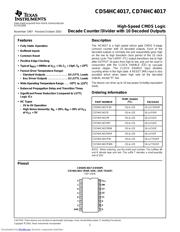 CD74HC4017 Datenblatt PDF