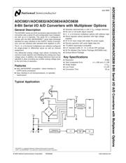 ADC0832CCN/NOPB 数据规格书 1