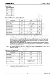 TC74HC02AFN datasheet.datasheet_page 2