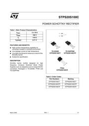 STPS20S100C 数据规格书 1