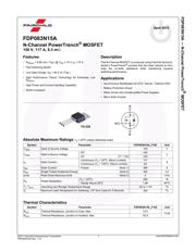 FDP083N15A-F102 数据规格书 1