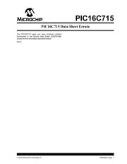 PIC16LC715-04/P 数据规格书 1