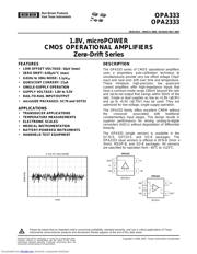 OPA2333AIDG4 数据规格书 1