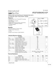IRGP30B60KD-E 数据规格书 1