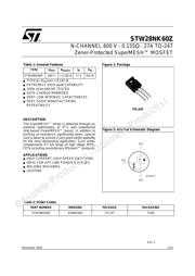 STW28NK60Z datasheet.datasheet_page 1