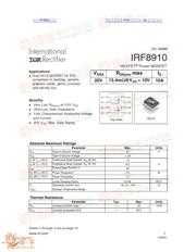 IRF8910 datasheet.datasheet_page 1