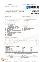 NRF2402 数据规格书 1