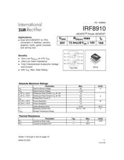 IRF8910PBF datasheet.datasheet_page 1