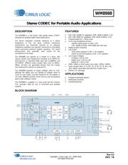 WM8988LGECN/V datasheet.datasheet_page 1