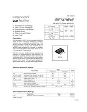 IRF7379PBF 数据规格书 1