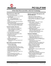 PIC12F1840-I/MF Datenblatt PDF
