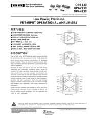 OPA4130UA2K5E4 数据规格书 1