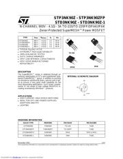 STD3NK90ZFP 数据规格书 1