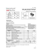 IRLML6302TRPBF Datenblatt PDF