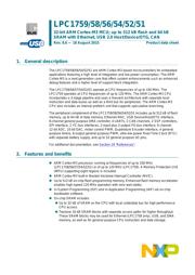 LPC1756FBD80,551 Datenblatt PDF