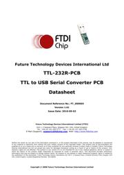 TTL-232R-3V3-PCB 数据规格书 1