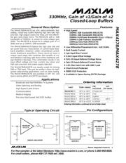 MAX4278 数据规格书 1