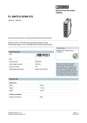 FL SWITCH SFNB 5TX, 2891001 datasheet.datasheet_page 1