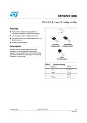 STPS20S100CT Datenblatt PDF