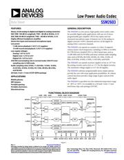 SSM2603CPZ-R2 datasheet.datasheet_page 1