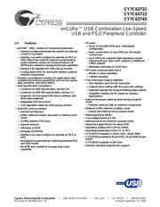 CY7C63723-SC 数据规格书 1