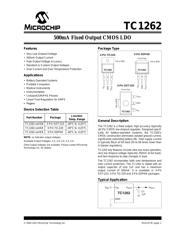 TC1262-3.3VDB Datenblatt PDF