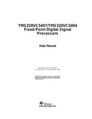 TMS320VC5407 datasheet.datasheet_page 1