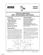 OPA627AU/2K5E4 数据规格书 1