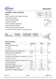 SPW21N50C3FKSA1 datasheet.datasheet_page 1