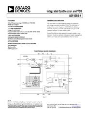 ADF4360-4BCPZ 数据规格书 1