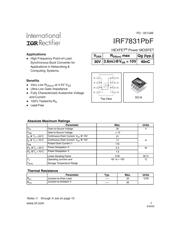 IRF7831TRPBF 数据规格书 1
