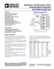 AD5262BRUZ200 Datenblatt PDF