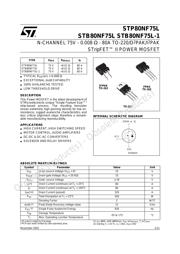 STB75NF75L 数据规格书 1