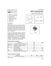 IRF7406GTRPBF 数据规格书 1