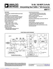 AD9777BSVZRL Datenblatt PDF