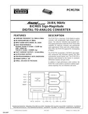 PCM1704U-K Datenblatt PDF