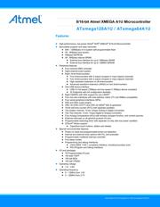 ATXMEGA128A1U-AU 数据手册
