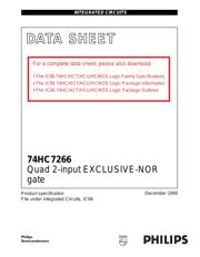 74HC7266N Datenblatt PDF