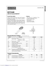 IRFP244B 数据规格书 1