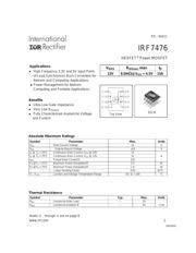 IRF7476 数据规格书 1