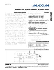 MAX9867ETJ+ Datenblatt PDF