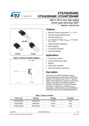 STGW20V60F 数据规格书 1