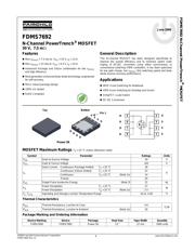 FDMS7692 数据规格书 1