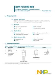 BUK7608-40B 数据规格书 1