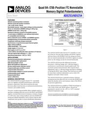AD5254BRUZ10 Datenblatt PDF