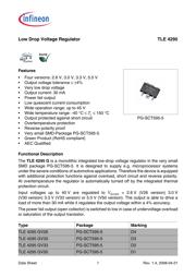 TLE4295GV50NTSA1 数据规格书 1