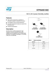 STPS20S100CFP 数据规格书 1